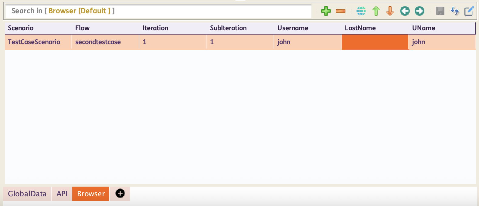 storeDataFromPreviousTestCaseData