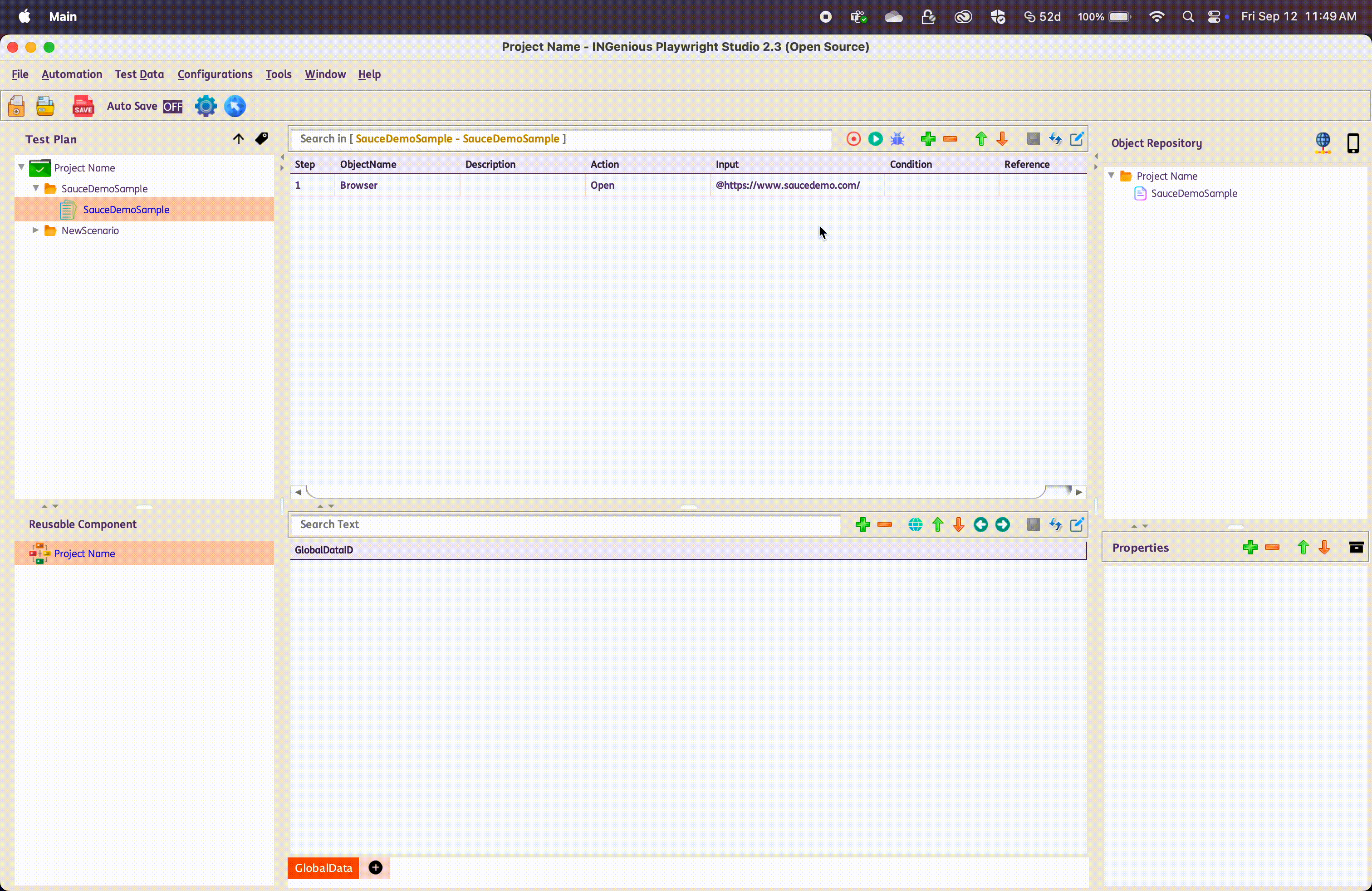 Playwright Recorder Import .txt file