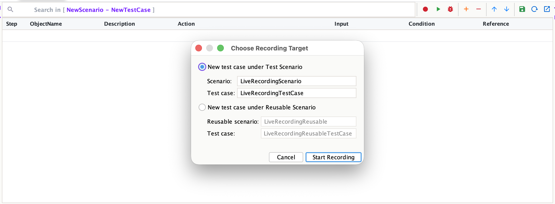 ChooseRecordingDialogueBox