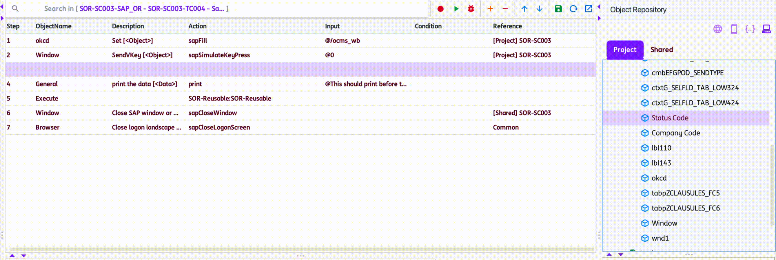 sapTestCase